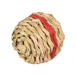 1 Balle D'osier Rouge Avec Clochette Ø 8 Cm . Jeux Pour Rongeur. - Flamingo Pet Products - Fl-210163