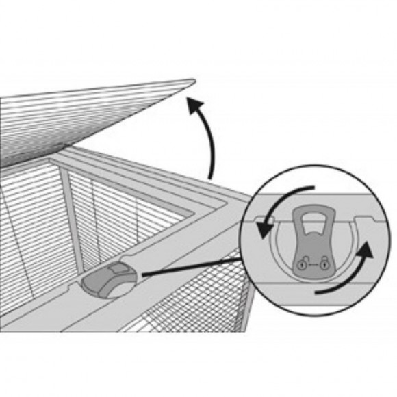 Cage Elsa S.    77 X 47 X 36.5 Cm. Pour Rongeur  Cochons D'inde Et Les Lapins Nains. - Flamingo Pet Products - Fl-210288