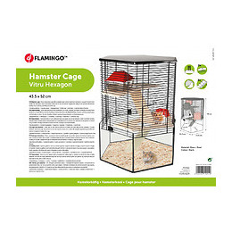 Cage Pour Hamster Vitru Hexagone. 43.5 X 52 Cm. Pour Rongeur - Flamingo Pet Products - Fl-210268