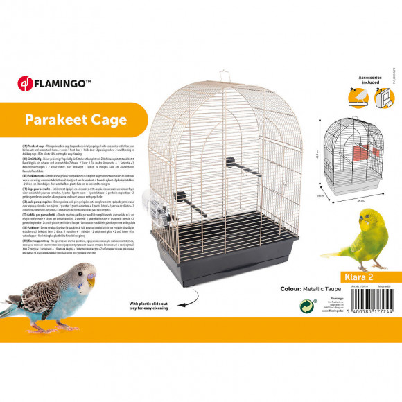 Cage Klara2 Pour Perruche . 45 X 28 X 62.5  Cm. Pour Oiseaux. - Flamingo Pet Products - Fl-110410