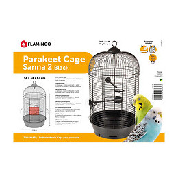 1 Cage Perruche Sanna Ii. Noir Ø 34 X 67 Cm. - Flamingo Pet Products - Fl-110114