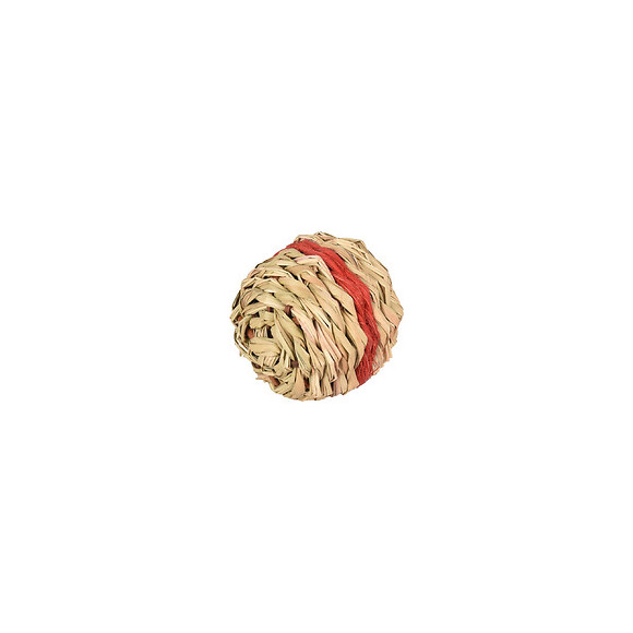 1 Balle D'osier Rouge Avec Clochette Ø 8 Cm . Jeux Pour Rongeur. - Flamingo Pet Products - Fl-210163