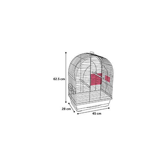 Cage Klara2 Pour Perruche . 45 X 28 X 62.5  Cm. Pour Oiseaux. - Flamingo Pet Products - Fl-110410