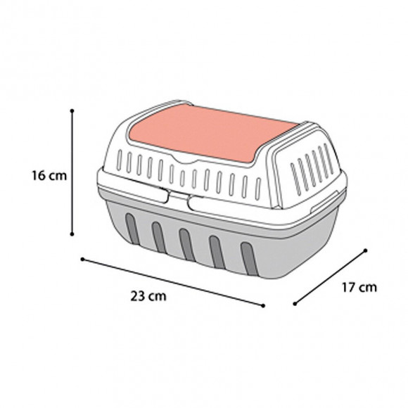 Cage 17 X 23 X 16 Cm.cage De Transport Lizzie  Taille S. Pour Rongeur. - Flamingo Pet Products - Fl-210150