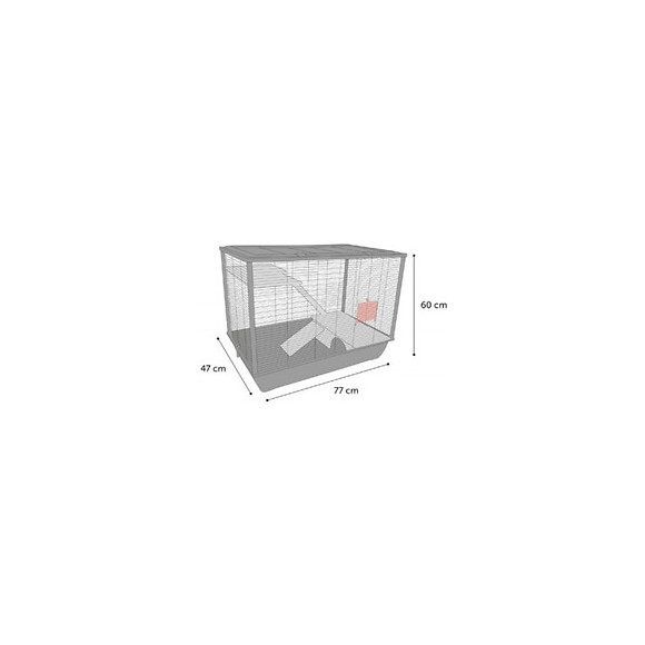 Cage Elsa M.    77 X 47 X 60 Cm. Pour Rongeur - Flamingo Pet Products - Fl-210289