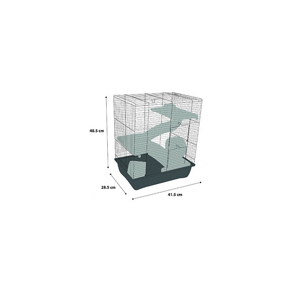 Cage Enzo . 41.5 X 28.5 X 48.5 Cm. Model 3. Pour Hamster. - Flamingo Pet Products - Fl-210123