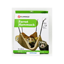 Hamac Avec Cachette, Brun En Daim.  30 X 26 Cm. Pour Furet . - Flamingo Pet Products - Fl-208205