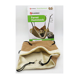 Hamac Avec Cachette, Brun En Daim.  30 X 26 Cm. Pour Furet . - Flamingo Pet Products - Fl-208205