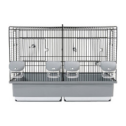 Cage Élevage 57 Noir Et Grise. D.57 X 31 X 41 Cm. Pour Oiseaux. - Zolux - Zo-104057n/g