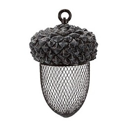 Trixie Distributeur De Nourriture Gland - 700 Ml Et 14 X 22 Cm - Brun Et Blanc - Pour Oiseau