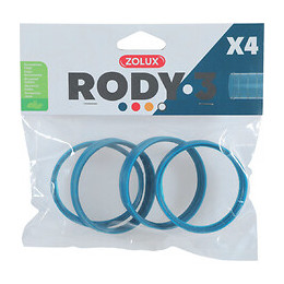 4 Anneaux Connecteur Pour Tube Rody . Couleur Bleu. Taille Ø 6 Cm . Pour Rongeur. - Zolux - Zo-206033