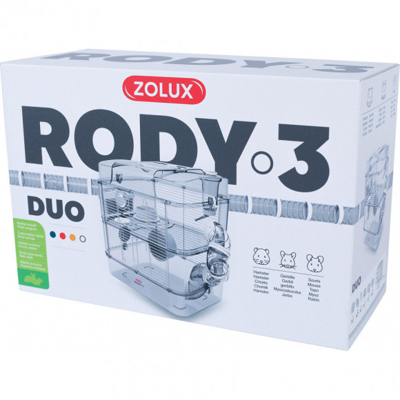 Cage Duo Rody3. Couleur Blanche. Taille 41 X 27 X 40.5 Cm H. Pour Rongeur - Zolux - Zo-206018
