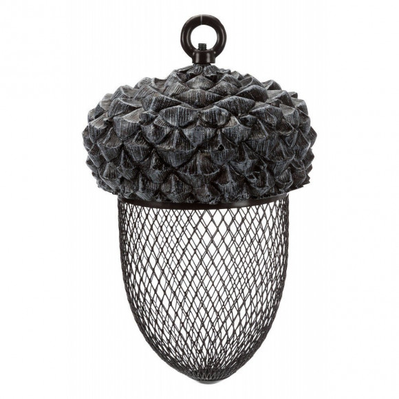 Trixie Distributeur De Nourriture Gland - 700 Ml Et 14 X 22 Cm - Brun Et Blanc - Pour Oiseau