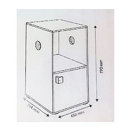 Meuble Pour Cage Rody3. Taille  28.4 X 45 X 77 Cm. Couleur Blanc. Pour Rongeur - Zolux - Zo-275000