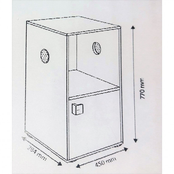 Meuble Pour Cage Rody3. Taille  28.4 X 45 X 77 Cm. Couleur Blanc. Pour Rongeur - Zolux - Zo-275000