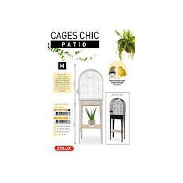 Cage Et Meuble Chic Patio. Taille M.  44.5 X 28 X Hauteur 133 Cm. Couleur Blanc. - Zolux - Zo-104184blc
