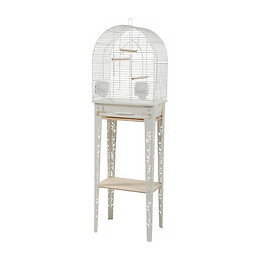 Cage Et Meuble Chic Patio. Taille S.  38 X 24.5 X Hauteur 123 Cm. Couleur Blanc. - Zolux - Zo-104183blc
