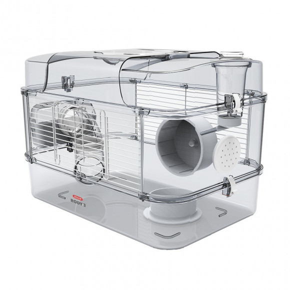 Cage Solo Rody 3  Blanche. Taille : 41 X 27 X 28 Cm. Pour Petit Rongeur - Zolux - Zo-206014
