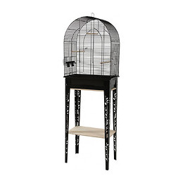 Cage Et Meuble Chic Patio. Taille M.  44.5 X 28 X Hauteur 133 Cm. Couleur Noir. - Zolux - Zo-104184noi