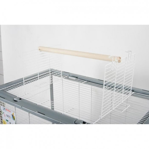 Zolux Cage Surelevee Neo Jili Pour Oiseaux - L 78 X P 47,5 X H 112 Cm - Gris