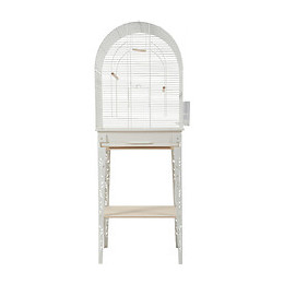 Cage Et Meuble Chic Patio. Taille L.  53 X 33 X Hauteur 144 Cm. Couleur Blanc. - Zolux - Zo-104185blc