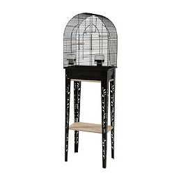 Cage Et Meuble Chic Patio. Taille S.  38 X 24.5 X Hauteur 123 Cm. Couleur Noir. - Zolux - Zo-104183noi