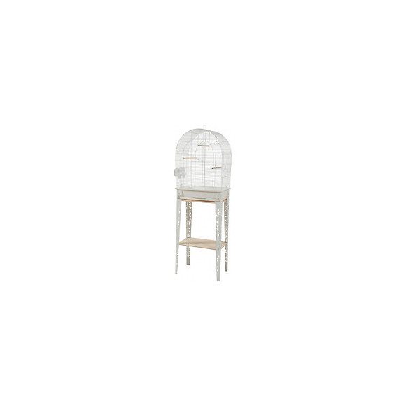 Cage Et Meuble Chic Patio. Taille M.  44.5 X 28 X Hauteur 133 Cm. Couleur Blanc. - Zolux - Zo-104184blc