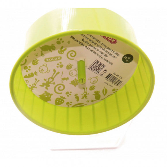 Roue D'exercice Pied Métal, Ø20 Cm, Vert Anis, Pour Rongeurs. - Zolux - Zo-206727