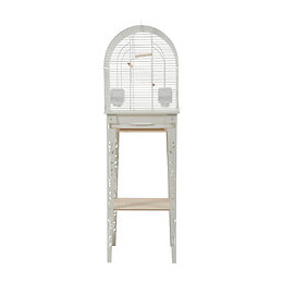 Cage Et Meuble Chic Patio. Taille S.  38 X 24.5 X Hauteur 123 Cm. Couleur Blanc. - Zolux - Zo-104183blc