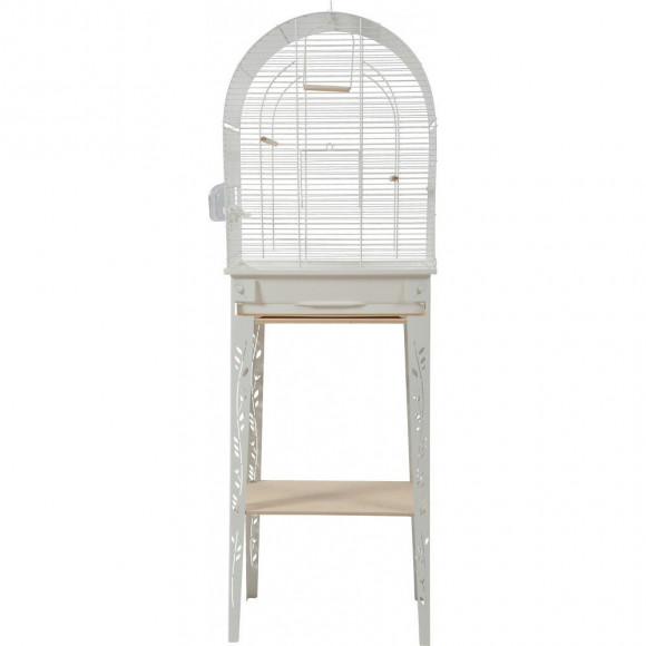 Cage Et Meuble Chic Patio. Taille M.  44.5 X 28 X Hauteur 133 Cm. Couleur Blanc. - Zolux - Zo-104184blc