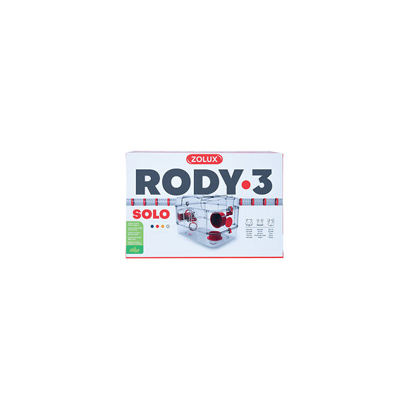 Cage Rody 3 Solo Grenadine Taille : 41 X 27 X 28 Cm - Zolux - Zo-206015
