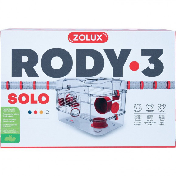 Cage Rody 3 Solo Grenadine Taille : 41 X 27 X 28 Cm - Zolux - Zo-206015