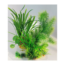 Déco Plantkit Idro N°3. Plantes Artificielles.  6 Pieces.  H 28 Cm. Décoration D'aquarium. - Zolux - Zo-352152