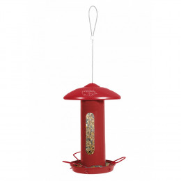 Mangeoire Solo Métal. Rouge.  H 44 Cm. Pour Oiseaux. - Zolux - Zo-170550