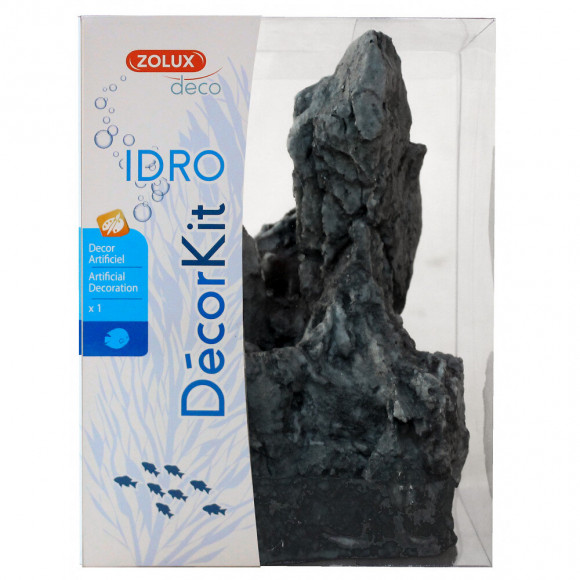 Décor. Kit Idro Black Stone N°3. Dimension 17.5 X 15 X Hauteur 27 Cm. Pour Aquarium. - Zolux - Zo-352165