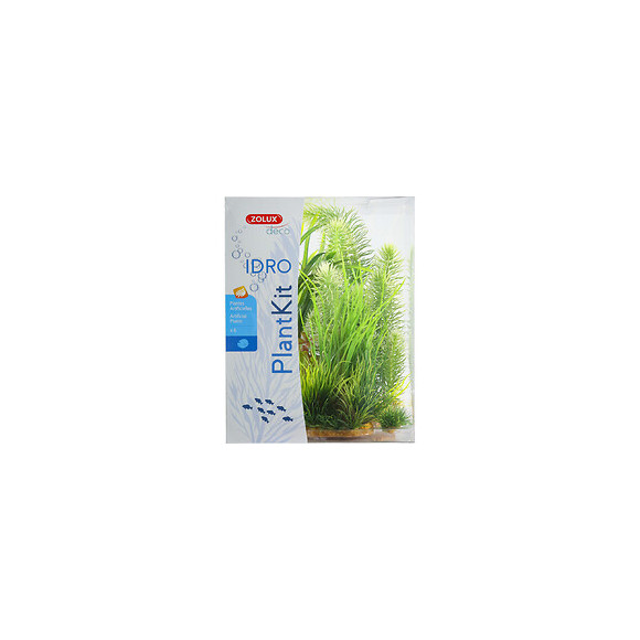 Déco Plantkit Idro N°3. Plantes Artificielles.  6 Pieces.  H 28 Cm. Décoration D'aquarium. - Zolux - Zo-352152
