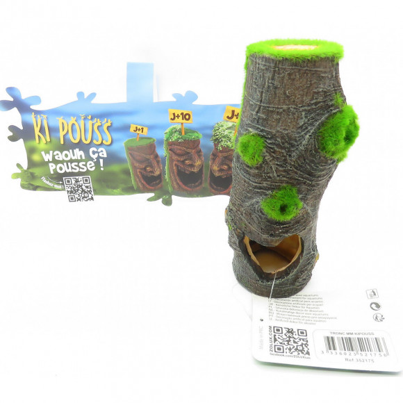 Tronc Moyen Modèle. Ki Pouss. 6.4 X 5.5 X 13.9 Cm. Décoration Aquarium. - Zolux - Zo-352175