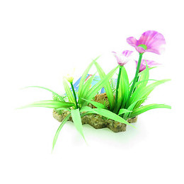 Plante Plastique Sur Lit De Gravier Et Résine 13cm Décoration Poisson - Trixie - Tr-89301