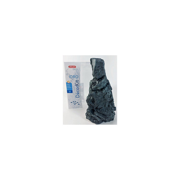 Décor. Kit Idro Black Stone N° 1. Dimension 11 X 7.5 X Hauteur 17 Cm. Pour Aquarium. - Zolux - Zo-352163