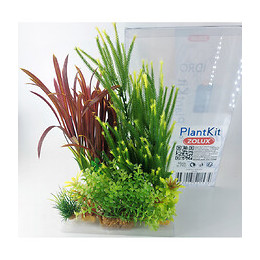Déco Plantkit Idro N°4. Plantes Artificielles.  7 Pieces.  H 33 Cm. Décoration D'aquarium. - Zolux - Zo-352153