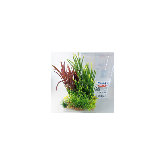 Déco Plantkit Idro N°4. Plantes Artificielles.  7 Pieces.  H 33 Cm. Décoration D'aquarium. - Zolux - Zo-352153
