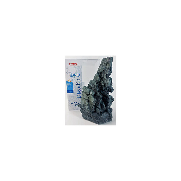 Décor. Kit Idro Black Stone N° 1. Dimension 11 X 7.5 X Hauteur 17 Cm. Pour Aquarium. - Zolux - Zo-352163