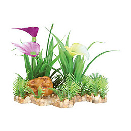 Plante Plastique Sur Lit De Gravier Et Résine 13cm Décoration Poisson - Trixie - Tr-89301