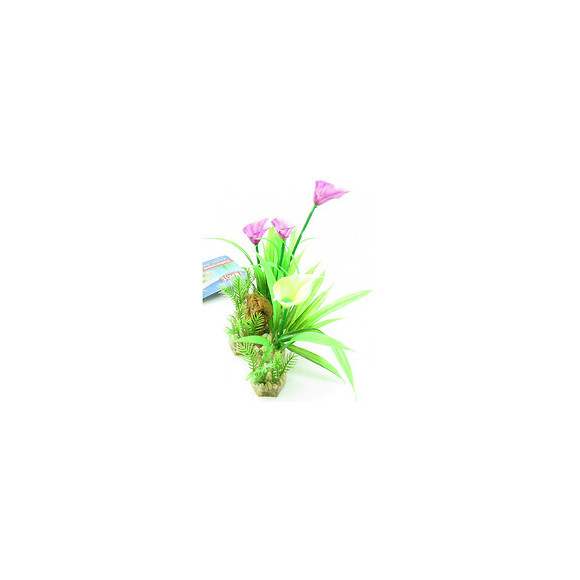 Plante Plastique Sur Lit De Gravier Et Résine 13cm Décoration Poisson - Trixie - Tr-89301