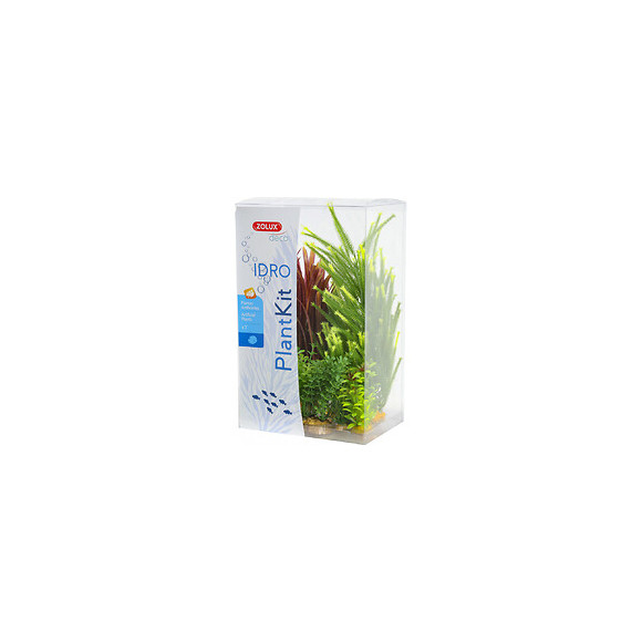 Déco Plantkit Idro N°4. Plantes Artificielles.  7 Pieces.  H 33 Cm. Décoration D'aquarium. - Zolux - Zo-352153