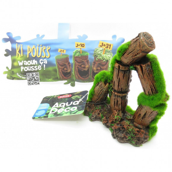 Totem 3 Colonnes Ki Pouss. 10 X 6 X 13 Cm. Décoration Aquarium. - Zolux - Zo-352180