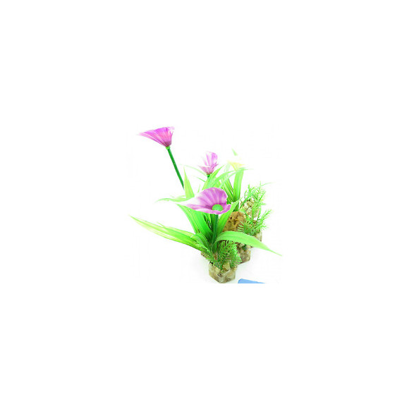 Plante Plastique Sur Lit De Gravier Et Résine 13cm Décoration Poisson - Trixie - Tr-89301