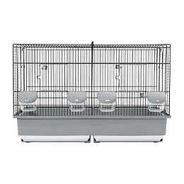 Cage Élevage 67 Noir Et Grise. D.70 X 40 X 44 Cm. Pour Oiseaux. - Zolux - Zo-104066n/g
