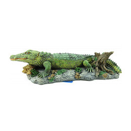 Crocodile Avec Sortie D'air 26 Cm Décoration Poisson - Trixie - Tr-8716