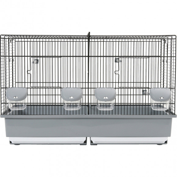 Cage Élevage 67 Noir Et Grise. D.70 X 40 X 44 Cm. Pour Oiseaux. - Zolux - Zo-104066n/g